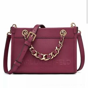 Karl Lagerfeld Paris wine cross body (Leather)